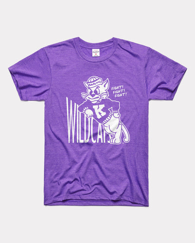 Purple Fight! Leaning K-State Wildcat Vintage T-Shirt