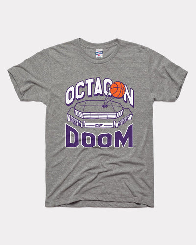 Grey K-State Wildcats Basketball Octagon of Doom Vintage T-Shirt
