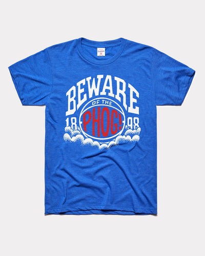Royal Blue Kansas Jayhawks Basketball Beware of the Phog 1898 Vintage T-Shirt