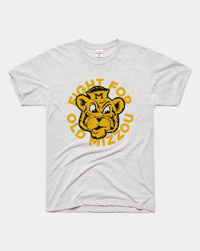 Ash Grey Fight for Old Mizzou MU Sailor Tiger Vintage T-Shirt