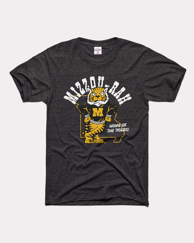 Black Missouri Mizzou-Rah Home of the Tigers Vintage T-Shirt