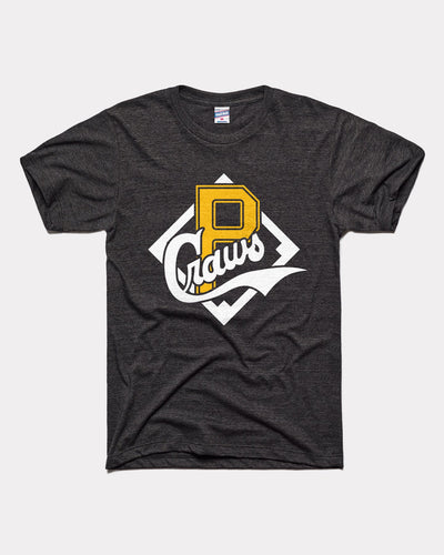 Black Pittsburgh Crawfords Baseball Diamond Logo Vintage T-Shirt