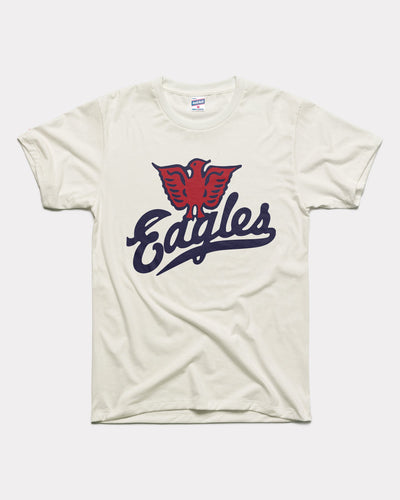White Newark Eagles Baseball Script Logo Vintage T-Shirt
