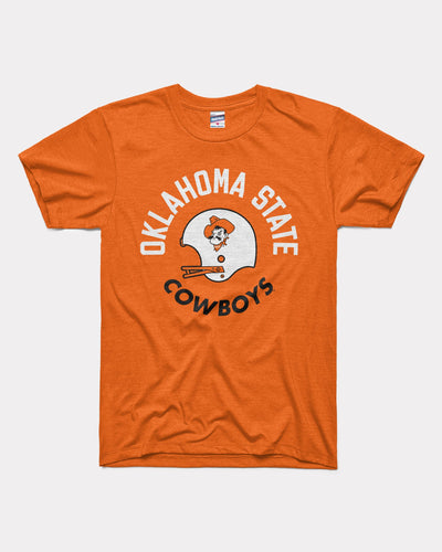 Orange Oklahoma State Cowboys Football Helmet Vintage T-Shirt