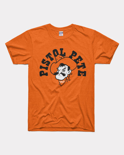 Orange Oklahoma State Cowboys Pistol Pete Western Arch Vintage T-Shirt