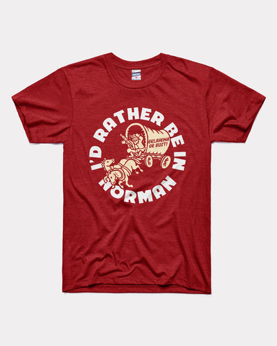 Cardinal I'd Rather Be in Norman Oklahoma Sooners Vintage T-Shirt