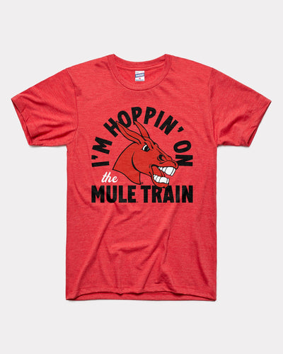 Red University of Central Missouri Mules I'm Hoppin' On the Mule Train Vintage  T-Shirt
