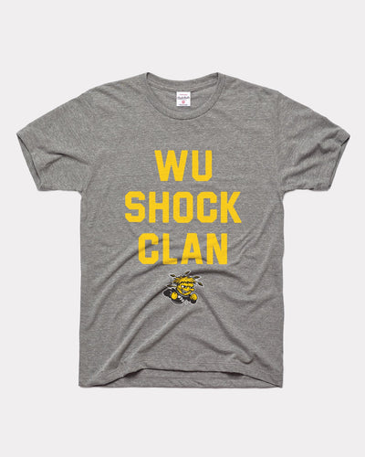 Grey Wichita State Shockers Wu Shock Clan Vintage T-Shirt