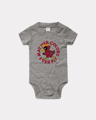 Grey May Her Colors Ever Fly Iowa State Cyclones Vintage Onesie