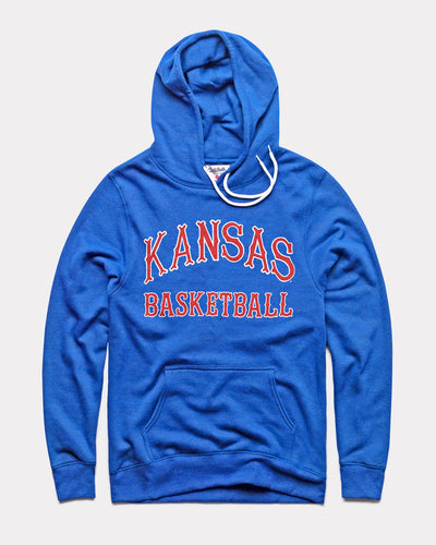 Royal Blue Kansas Basketball Jersey Letters Vintage Hoodie Sweatshirt