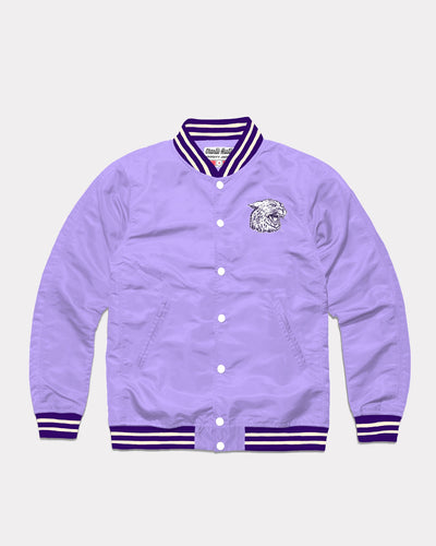 Purple Kansas State University Wildcats Vintage Varsity Jacket Front