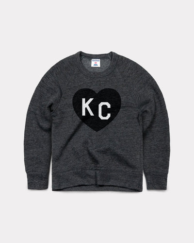 Kids Black KC Heart Crewneck Sweatshirt