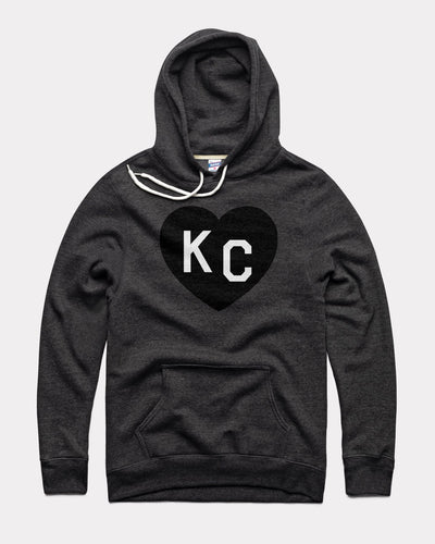 Black KC Heart Vintage Hoodie Sweatshirt