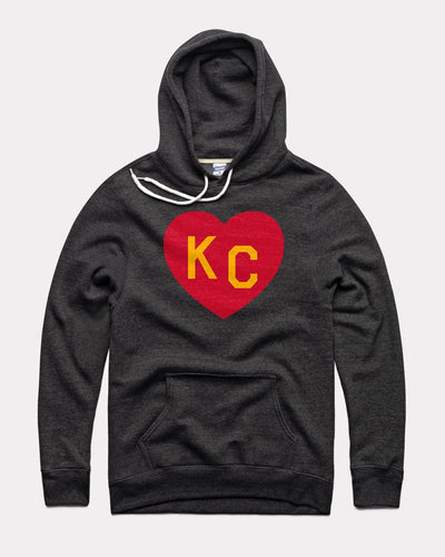 Black & Red Arrowhead KC Heart Vintage Hoodie Sweatshirt