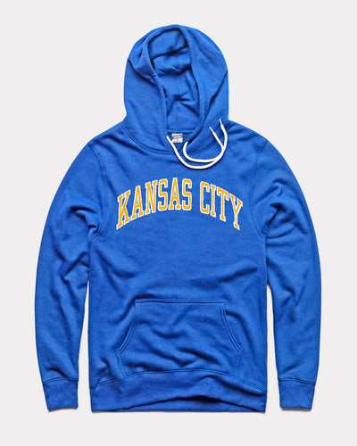 Royal Blue & Yellow Kansas City Arch Vintage Hoodie Sweatshirt
