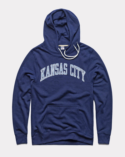 Navy Kansas City Arch Vintage Hoodie Sweatshirt