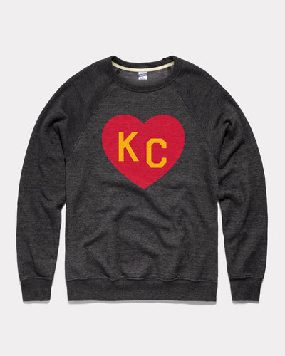 Black & Red Arrowhead KC Heart Vintage Crewneck Sweatshirt