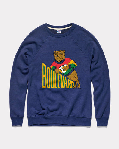 Navy Bully! Porter Boulevard Brewing Co. Bulldog Vintage Crewneck Sweatshirt