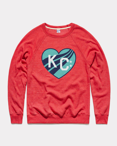 Red KC Current KC Heart Vintage Crewneck Sweatshirt
