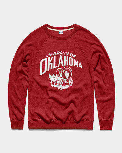 Cardinal Oklahoma Sooners Pennant Vintage Crewneck Sweatshirt