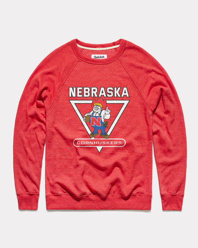 Red Nebraska Cornhuskers Victory Herbie Heather Crewneck