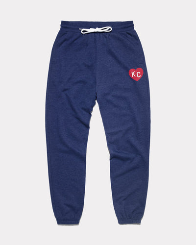 Navy and Red KC Heart Vintage PE Sweatpants