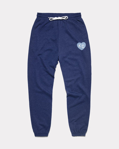 Navy & Light Blue KC Heart Vintage Sweatpants
