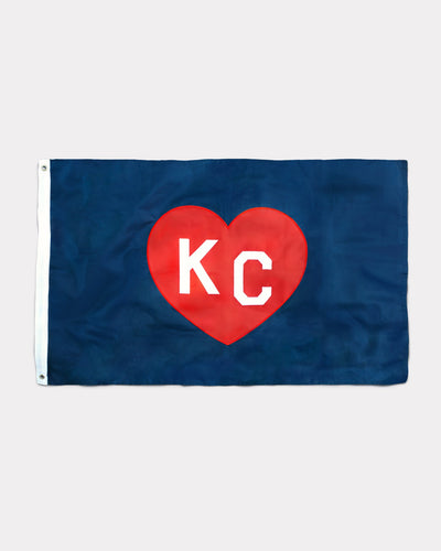 Navy & Red KC Heart Flag