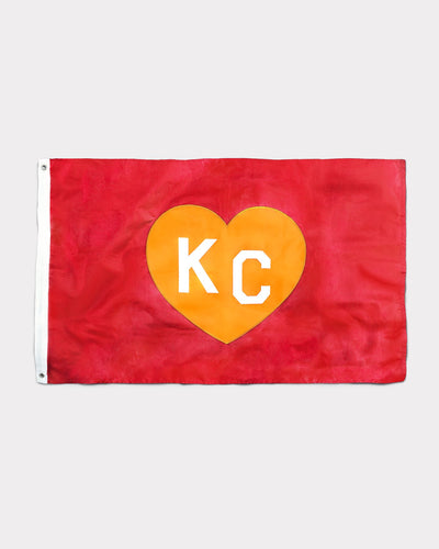 Red & Gold KC Heart Flag