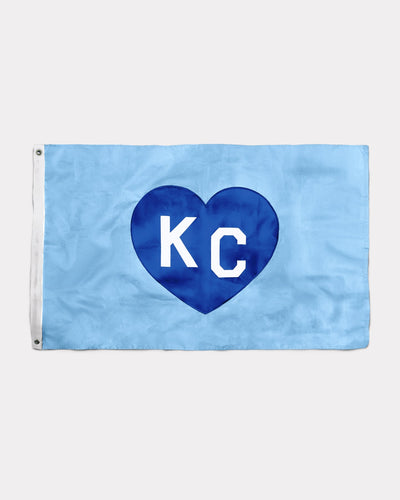 Powder & Royal Blue KC Heart Flag